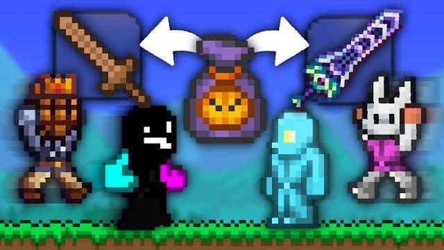 Terraria 2v2 race, but goodie bags give random items... Terraria 2v2 race, but goodie bags give random items...