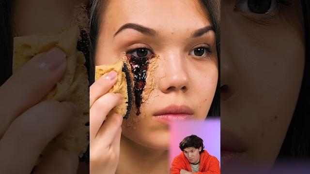 Spooky makeup ideas for halloween by 123 go! reacts #shorts Spooky makeup ideas for halloween by 123 go! reacts #shorts