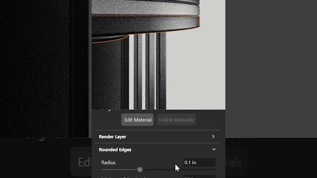 Creating a fillet in keyshot Creating a fillet in keyshot