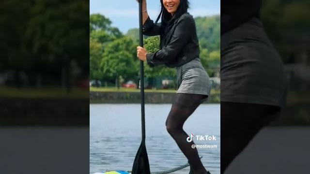 Wetlook in shorts and shirt in the river Wetlook in shorts and shirt in the river
