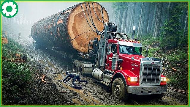 259 extreme dangerous big logging wood truck driving skill | biggest heavy machinery machines 259 extreme dangerous big logging wood truck driving skill | biggest heavy machinery machines