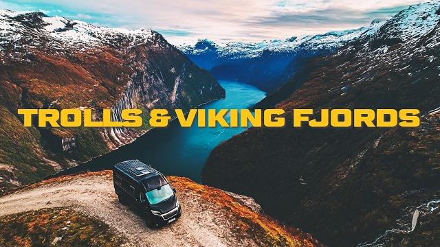 Cozy van life camping off-grid in viking fjords & heavy rain storms. across mountains & through snow Cozy van life camping off-grid in viking fjords & heavy rain storms. across mountains & through snow