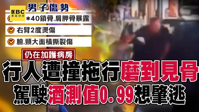 【直擊現場】23歲行人遭撞「拖行1.5公里」磨到見骨! 駕駛酒測值「高達0.99」還想肇逃 【直擊現場】23歲行人遭撞「拖行1.5公里」磨到見骨! 駕駛酒測值「高達0.99」還想肇逃