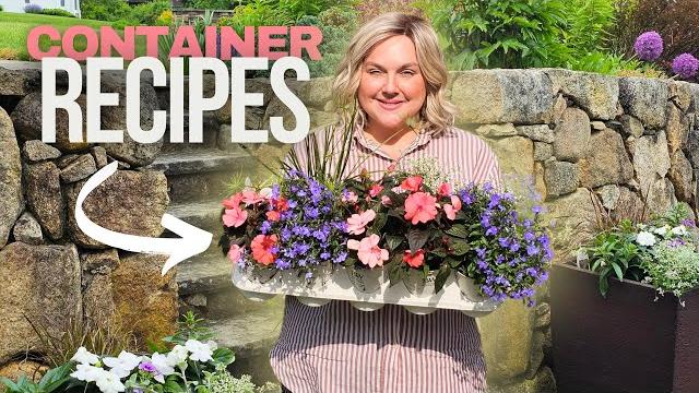 Beautiful summer container combinations using plant recipes | planting self watering planters Beautiful summer container combinations using plant recipes | planting self watering planters