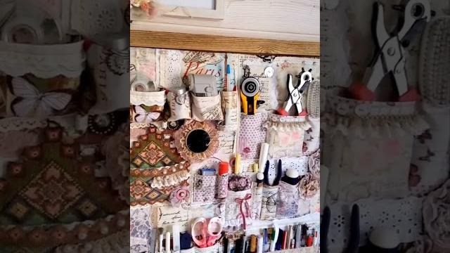 Швейная мастерская в стиле шебби шик. органайзер для швейных принадлежностей. они всегда под рукой! Швейная мастерская в стиле шебби шик. органайзер для швейных принадлежностей. они всегда под рукой!
