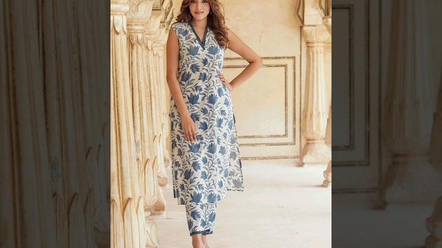 Latest casual & stylish v neck kurti for office wear #shorts #vneck #kurtidesign #officewearkurti Latest casual & stylish v neck kurti for office wear #shorts #vneck #kurtidesign #officewearkurti