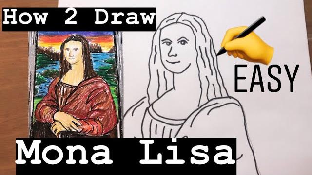 How to draw easy mona lisa - by leonardo da vinci | step by step for kids #monalisa #howtodraw How to draw easy mona lisa - by leonardo da vinci | step by step for kids #monalisa #howtodraw
