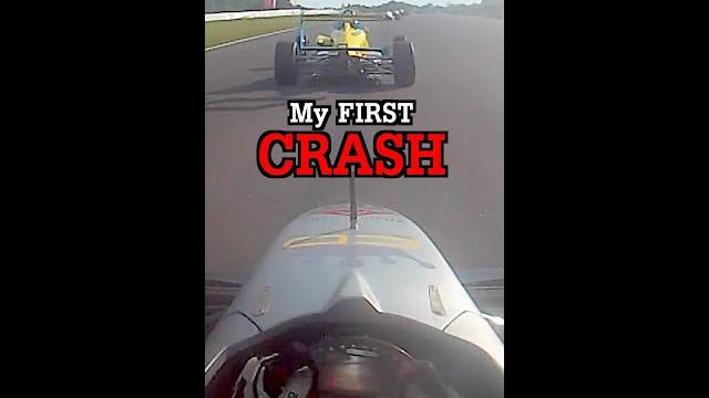My first crash in a racecar My first crash in a racecar