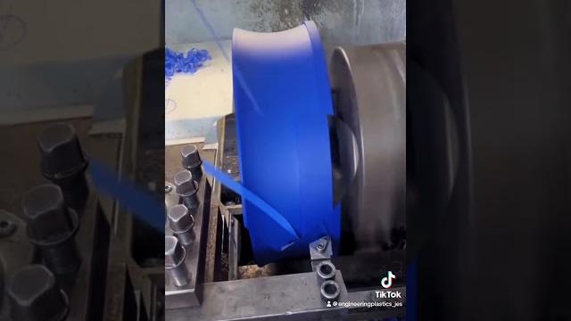 Blue pa6 (nylon) rods—there’s something so satisfying about the machining process!#pa6 #nylonrod Blue pa6 (nylon) rods—there’s something so satisfying about the machining process!#pa6 #nylonrod