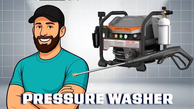 The ultra-quiet, high water flow beast — giraffe tools ultraflow retractable pressure washer The ultra-quiet, high water flow beast — giraffe tools ultraflow retractable pressure washer