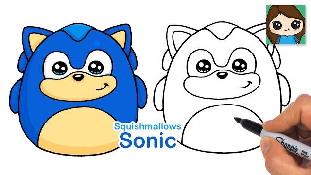 How to draw sonic the hedgehog easy | squishmallows How to draw sonic the hedgehog easy | squishmallows