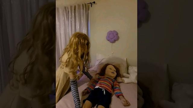 Megan vs chucky doll #shorts #megan #chucky Megan vs chucky doll #shorts #megan #chucky