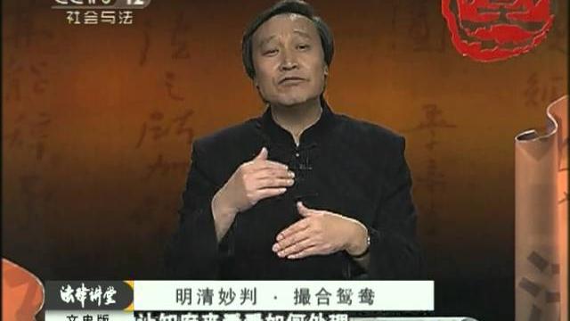 《法律讲堂》明清妙判·撮合鸳鸯(文史版) 《法律讲堂》明清妙判·撮合鸳鸯(文史版)