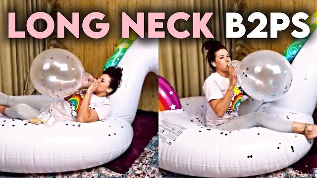 Cute girl b2p long neck clear balloons. Cute girl b2p long neck clear balloons.