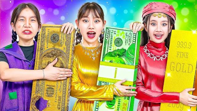 Poor vs rich vs giga rich girl at school! giga rich girl is fake! Poor vs rich vs giga rich girl at school! giga rich girl is fake!