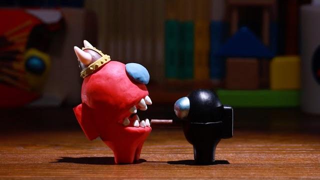 Among us - pepero game challenge | stop motion Among us - pepero game challenge | stop motion