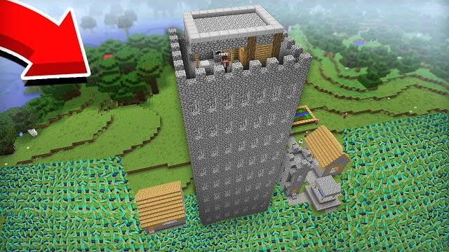 Я построил высокие стены вокруг своего дома от зомби в майнкрафт | компот minecraft Я построил высокие стены вокруг своего дома от зомби в майнкрафт | компот minecraft