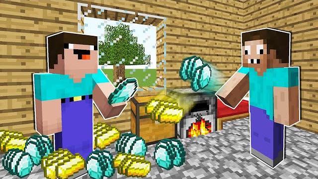 Про говорит нубу только да 24 часа в майнкрафт ! нубик и троллинг ловушка minecraft дак плей Про говорит нубу только да 24 часа в майнкрафт ! нубик и троллинг ловушка minecraft дак плей
