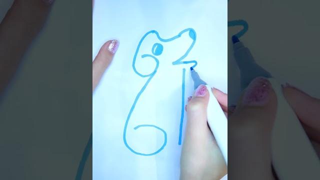 How to draw a dog from numbers. 6+6+2+1 = dog #shorts How to draw a dog from numbers. 6+6+2+1 = dog #shorts