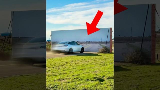Tesla vs fake wall Tesla vs fake wall