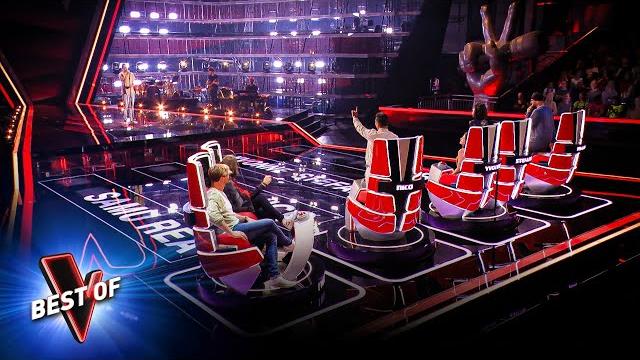 One hour of extraordinary 4-chair turns on the voice One hour of extraordinary 4-chair turns on the voice
