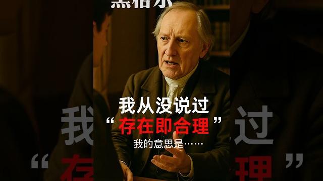 存在即合理?黑格尔从未这样说过,原话是…… #哲学故事 存在即合理?黑格尔从未这样说过,原话是…… #哲学故事