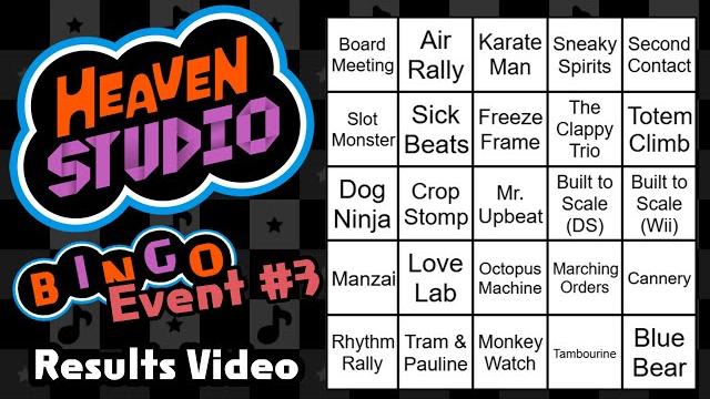 Heaven studio bingo event 3 - results video Heaven studio bingo event 3 - results video
