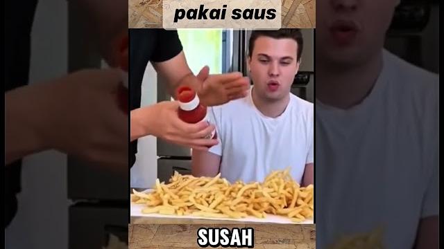 Saus muncrat di muka#shorts Saus muncrat di muka#shorts