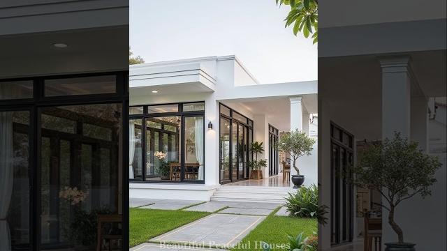 Modern one-story house – big glass, bright space Modern one-story house – big glass, bright space