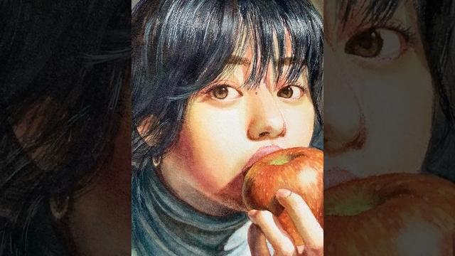사과 한 입 #수채화 #인물화 #watercolor #coloring #illustration #일러스트 #artwork #coloring #drawing #그림 #art 사과 한 입 #수채화 #인물화 #watercolor #coloring #illustration #일러스트 #artwork #coloring #drawing #그림 #art