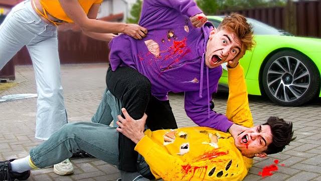Драка на глазах у друзей ***пранк*** Драка на глазах у друзей ***пранк***