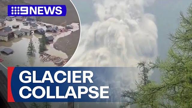 Glacier collapse buries swiss village | 9 news australia Glacier collapse buries swiss village | 9 news australia