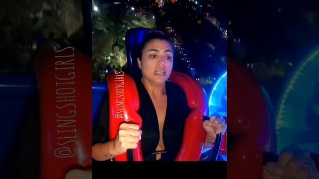 Sling shot girl pops out Sling shot girl pops out