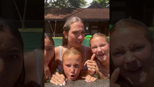 What color do you want to be? ️ #sisters #pool #mermaids #playingmermaids #notenoughnelsons What color do you want to be? ️ #sisters #pool #mermaids #playingmermaids #notenoughnelsons