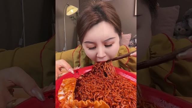Best spicy noodles with dumplings | mukbang asmr eating | #mukbang #eating #shorts #food #spicy Best spicy noodles with dumplings | mukbang asmr eating | #mukbang #eating #shorts #food #spicy