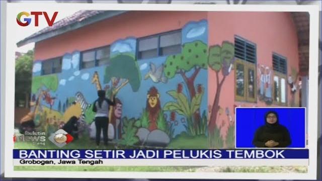 Gara-gara corona, dua guru honorer di grobogan banting setir jadi pelukis tembok - bis 11/05 Gara-gara corona, dua guru honorer di grobogan banting setir jadi pelukis tembok - bis 11/05