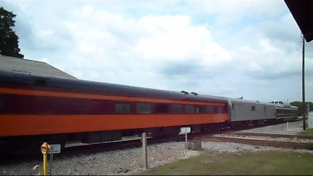 Amtrak silver star with private cars on back Amtrak silver star with private cars on back