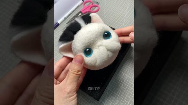 羊毛毡手作宠物定制波斯猫wool felt handmade cat 羊毛毡手作宠物定制波斯猫wool felt handmade cat