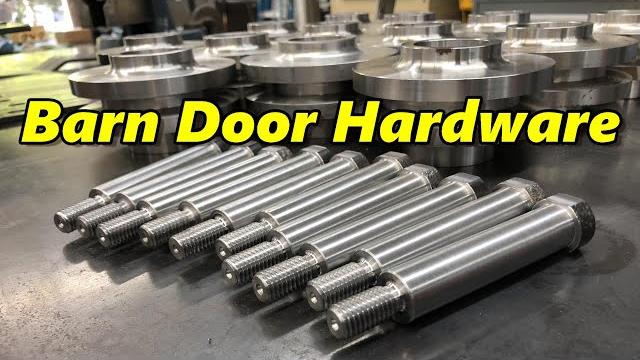 Machining steel pins for rolling barn door hardware Machining steel pins for rolling barn door hardware