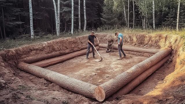 Двое мужчин строят огромную хижину под землей | от начала до конца @lifeinthesiberianforest1 Двое мужчин строят огромную хижину под землей | от начала до конца @lifeinthesiberianforest1