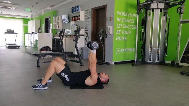 Floor dumbbell chest press Floor dumbbell chest press