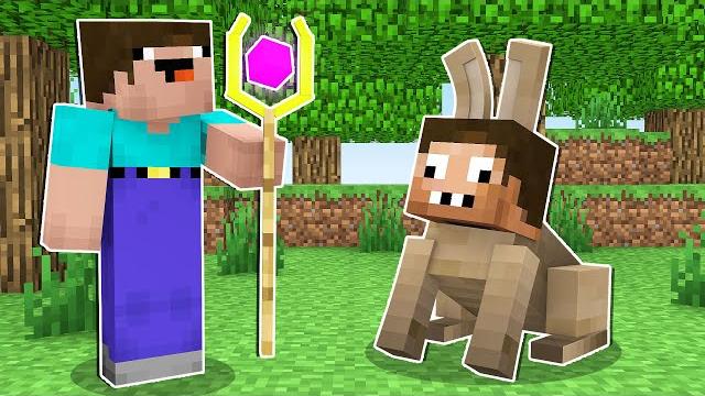 Нуб превратил про в кролика майнкрафт ! нубик и про троллинг ловушка в minecraft дак плей Нуб превратил про в кролика майнкрафт ! нубик и про троллинг ловушка в minecraft дак плей
