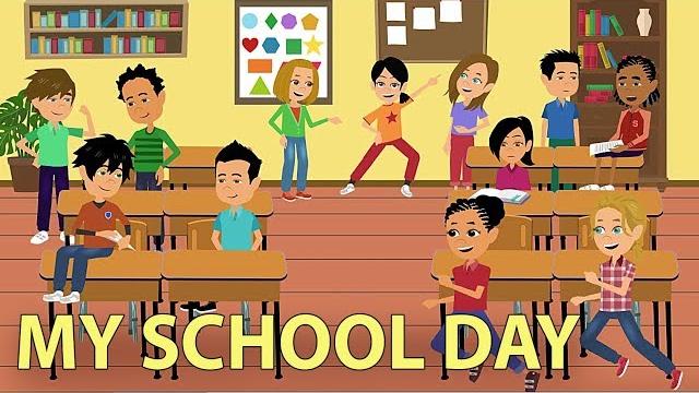 My school day - classroom language and conversation My school day - classroom language and conversation