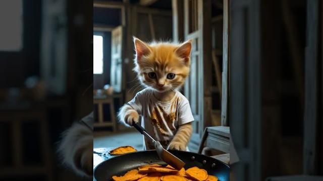 Poor kittenstruggles to buy a new doll #catmeowu Poor kittenstruggles to buy a new doll #catmeowu
