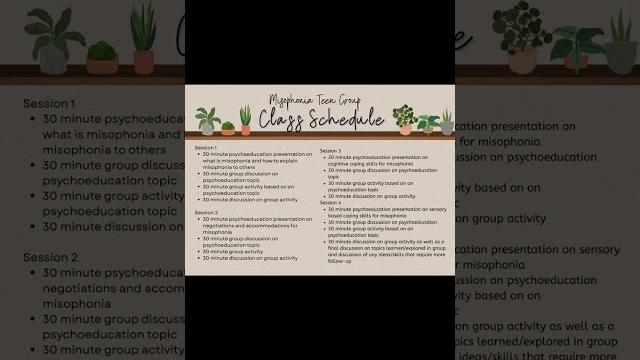 Misophonia teen group class Misophonia teen group class
