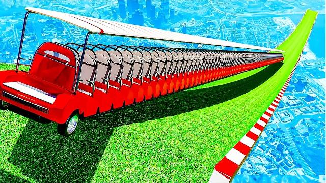 Testing long golf carts vs ramps in gta 5 Testing long golf carts vs ramps in gta 5