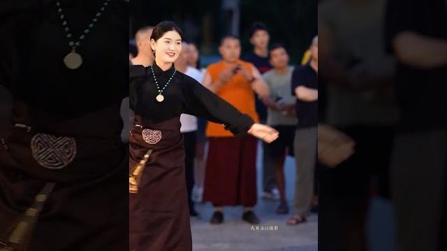 Lovely and beautiful tibetan dancing woman Lovely and beautiful tibetan dancing woman
