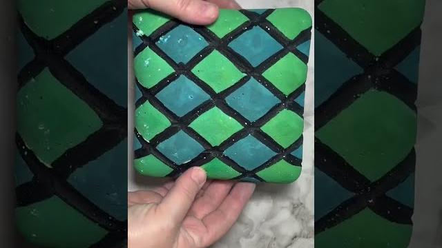 Blue & green quilted pillow crush Blue & green quilted pillow crush