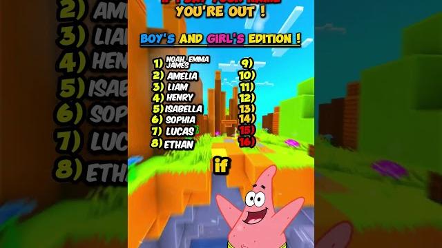 The last one is your name ! #spongebob #quiz #shorts The last one is your name ! #spongebob #quiz #shorts