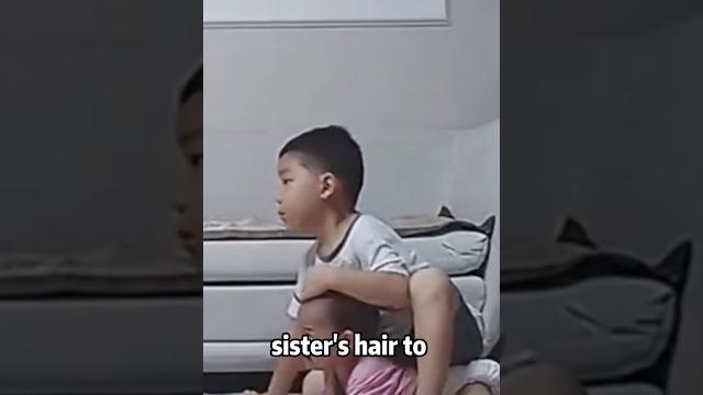 Close call!watch how this big brother protects his sister just in time.#baby #live #love #shorts Close call!watch how this big brother protects his sister just in time.#baby #live #love #shorts